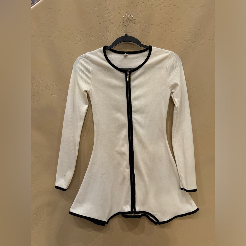 White sweater dress, small size
